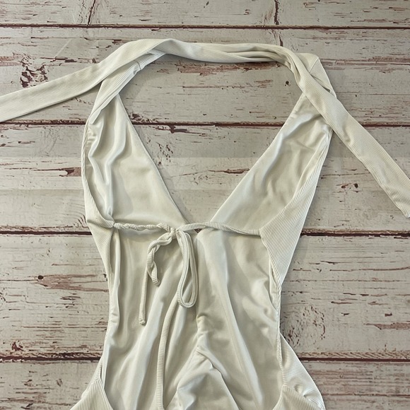 Princess Polly Mini Dress White Backless Size 4 Women's Summer‎ Breeze Ribbed - Picture 10 of 12